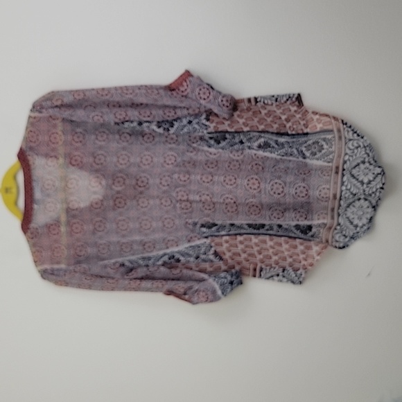 American Rag Orange, Navy & Off White Sheer Boho Print M - Picture 13 of 15